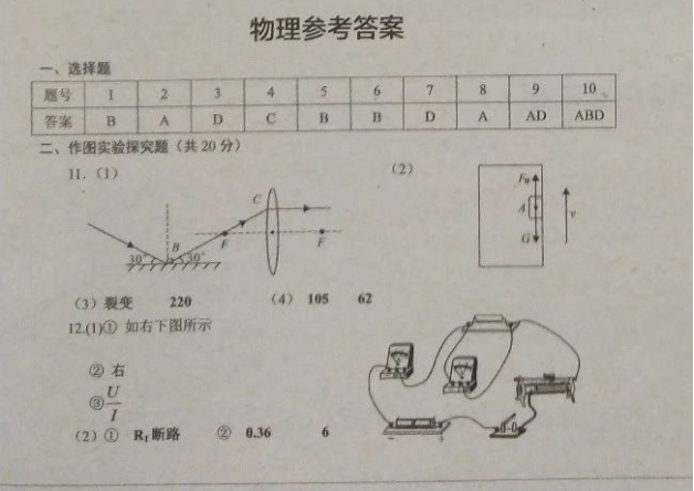 2018孝感中考物理真题试卷【高清图片版含答案】