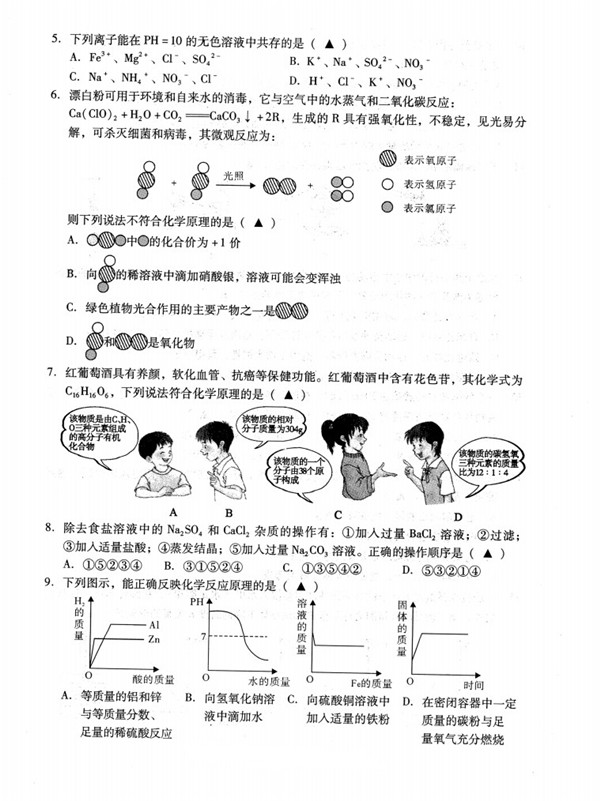 2019四川涼山中考化學試題