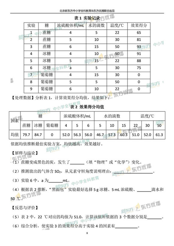 2019北京中考理綜試題及答案