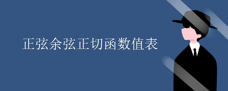 正弦余弦正切函數值表