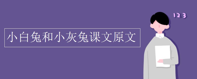 小白兔和小灰兔课文原文