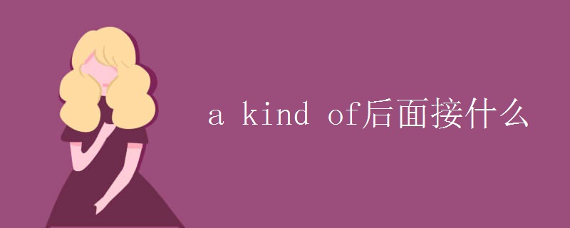 a kind of后面接什么