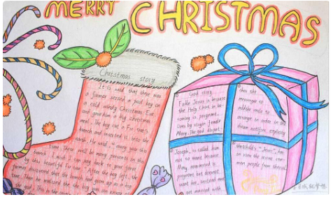 关于四年级圣诞节的英语手抄报