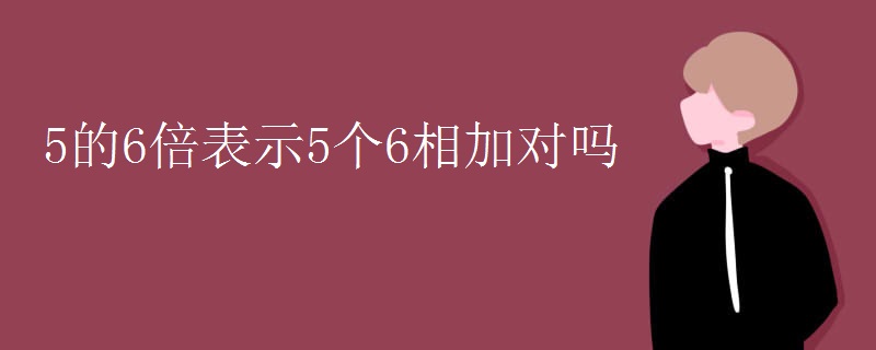 5的6倍表示5个6相加对吗