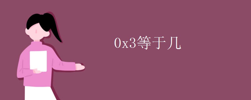 0x3等于几