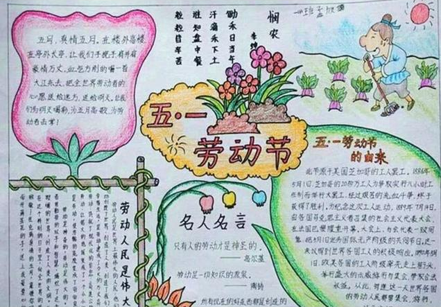 2021劳动节手抄报 简单漂亮