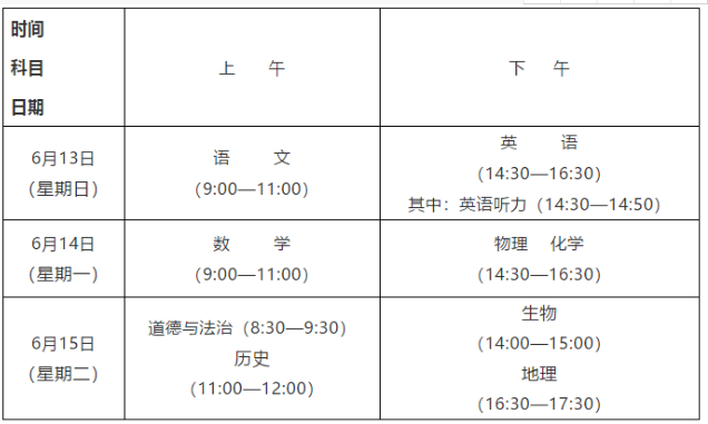 2021济宁中考时间什么时候