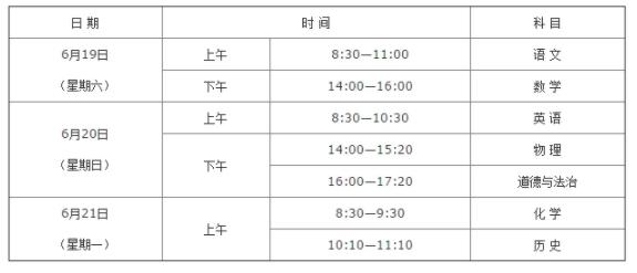 2021年渭南中考时间是几月几号