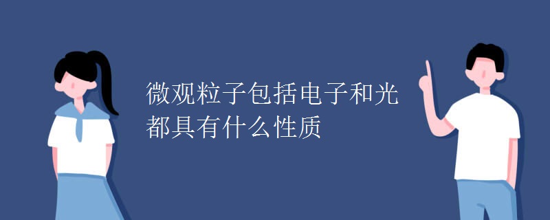 微观粒子包括电子和光都具有什么性质