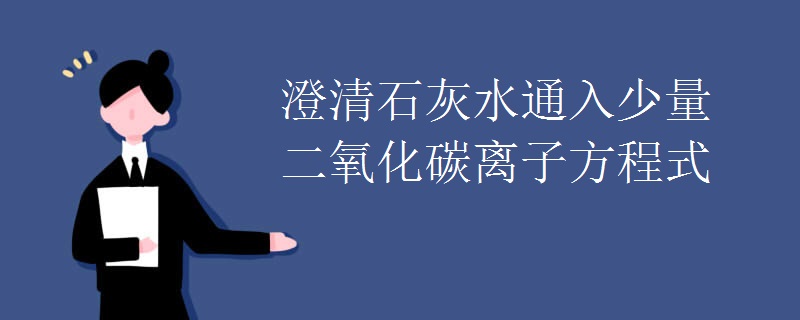 澄清石灰水通入少量二氧化碳离子方程式