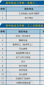 广东省南方技师学院专业