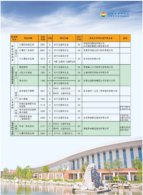 2022年東營市技師學院招生簡章 招生專業有哪些