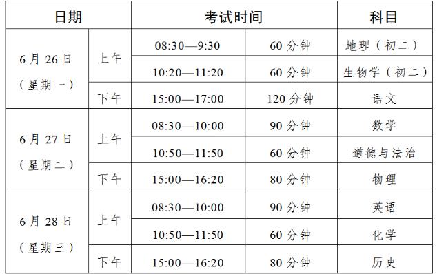 2023年廣東中考是幾月幾日