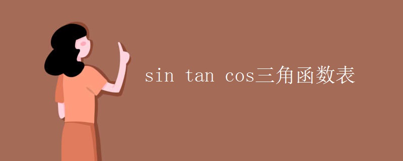 sin tan cos三角函数表
