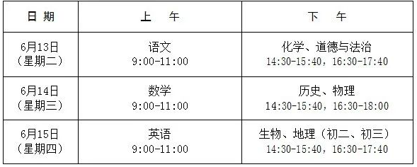 2023德州中考具体时间安排 什么时候考试