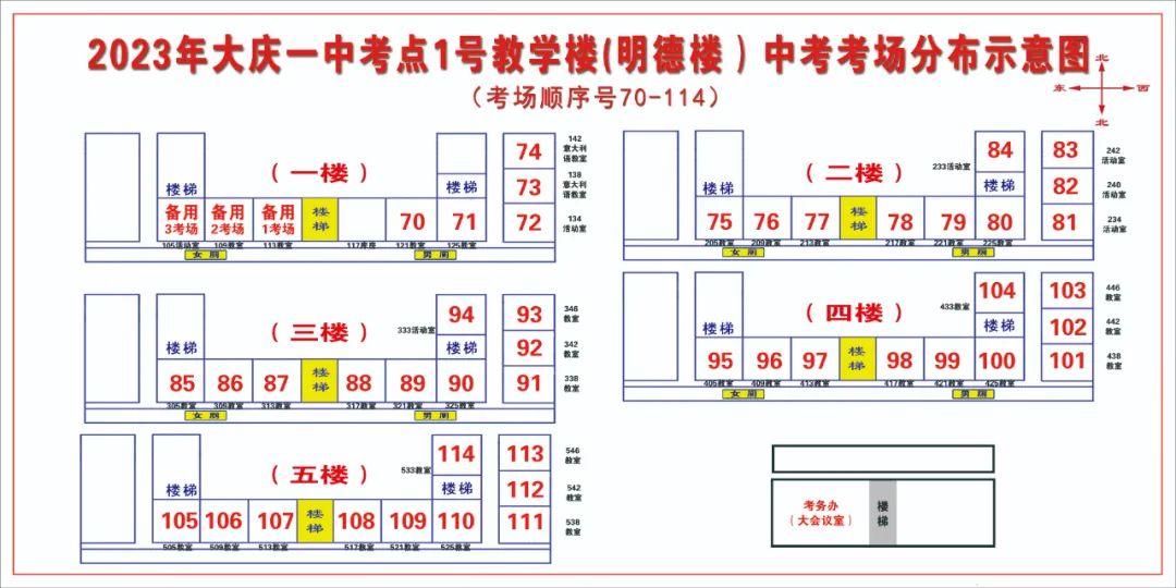 2023大庆中考考场考点设置