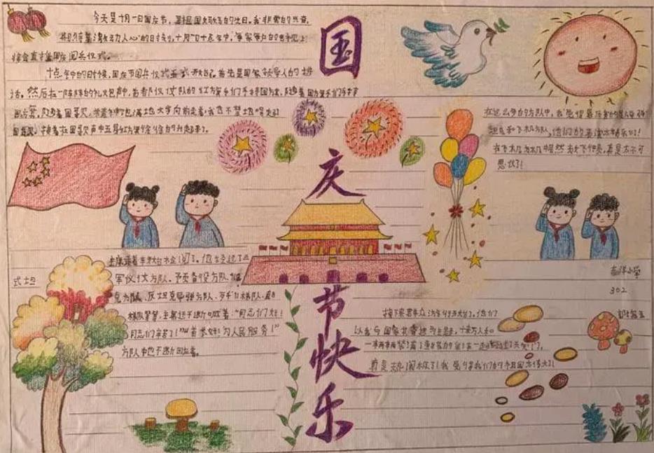 小學生關于國慶節的手抄報 手抄報文字內容寫什么