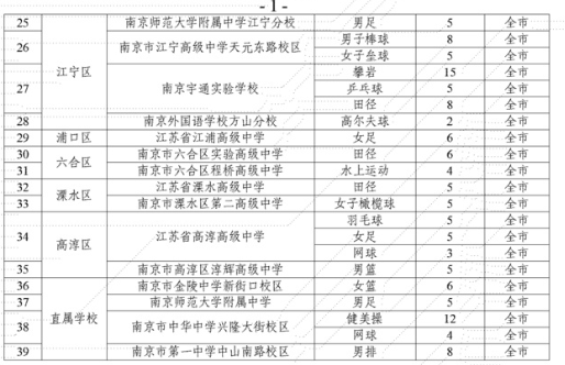 2024年南京中考體育特長生招生計劃