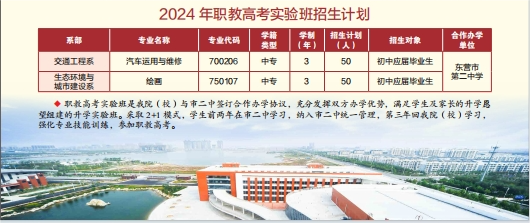 2024東營(yíng)市中等專業(yè)學(xué)校招生簡(jiǎn)章